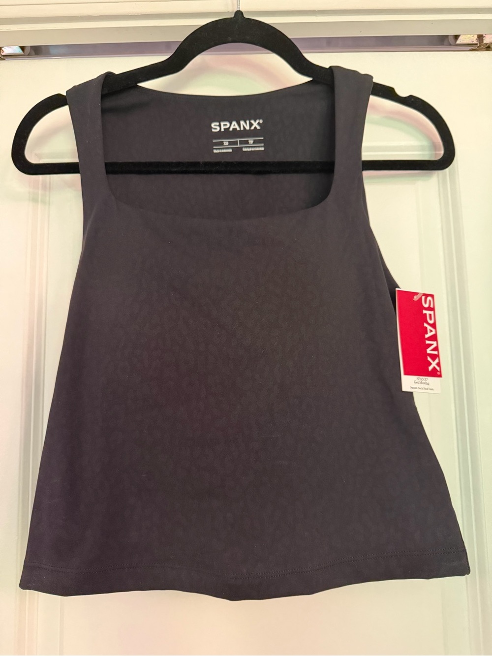 NWT SPANX Black Square-Neck Shaping Tank Top
